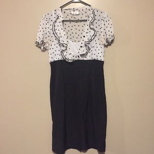 Alyx White Squares and Black Two Toned Dress